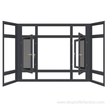 Aluminum alloy extruded thermal break window